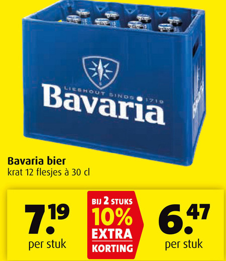 Bavaria   krat bier folder aanbieding bij  Boni - details