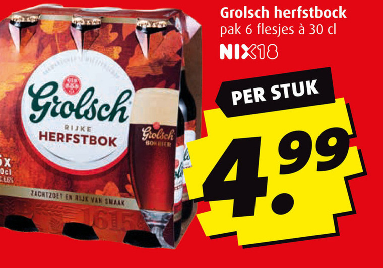 Grolsch   bokbier folder aanbieding bij  Boni - details