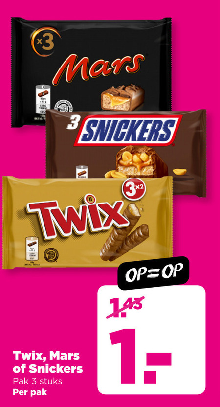 Mars   chocoladereep folder aanbieding bij  Plus - details