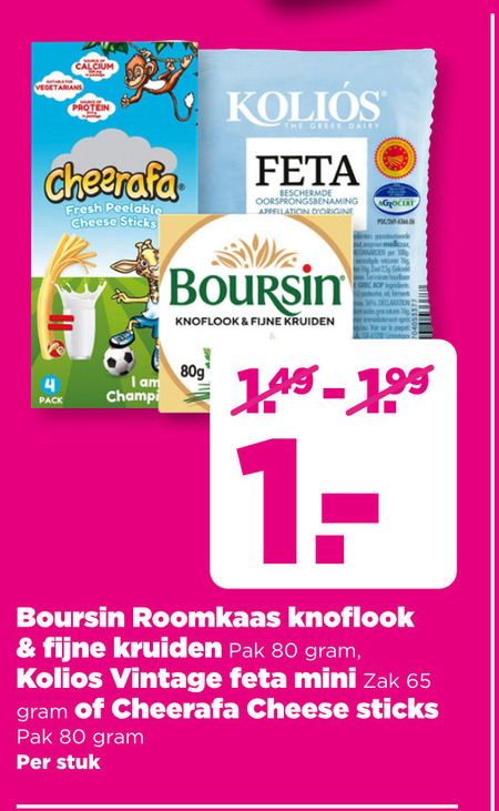 Boursin   roomkaas folder aanbieding bij  Plus - details