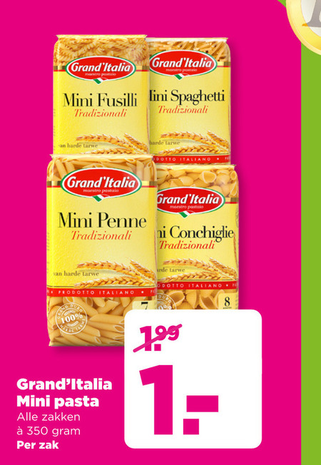 Grand Italia   pasta folder aanbieding bij  Plus - details