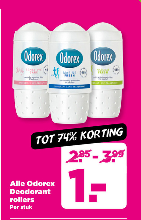 Odorex   deodorant folder aanbieding bij  Plus - details