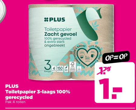 Plus Huismerk   toiletpapier folder aanbieding bij  Plus - details