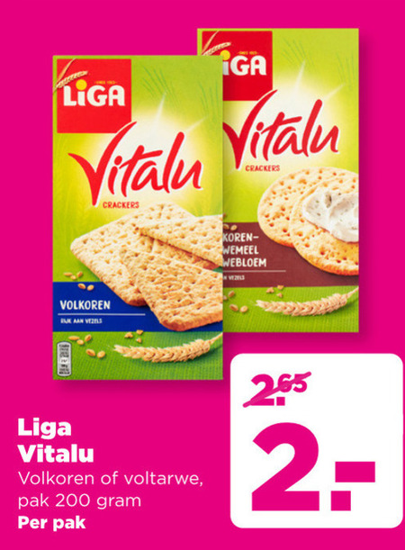 Liga   crackers folder aanbieding bij  Plus - details