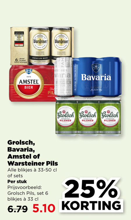 Warsteiner   blikje bier folder aanbieding bij  Plus - details