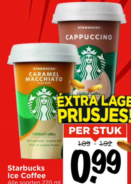 Starbucks   ijskoffie folder aanbieding bij  Vomar - details