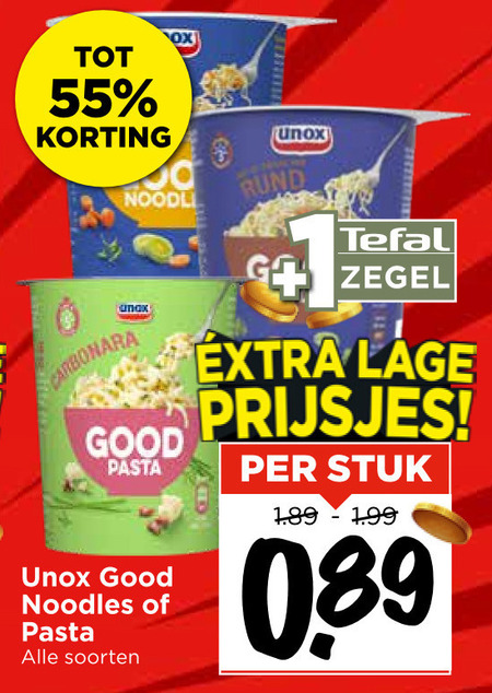 Unox   noodles folder aanbieding bij  Vomar - details