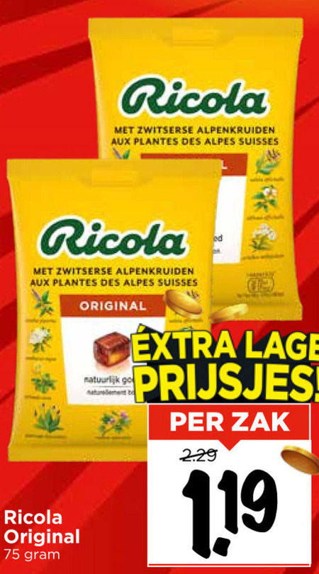 Ricola   snoep folder aanbieding bij  Vomar - details