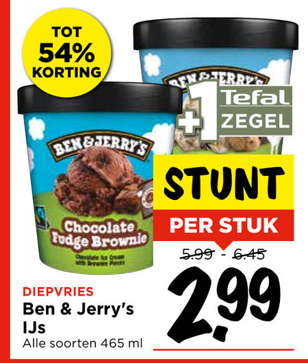 Ben and Jerrys   ijsspecialiteit folder aanbieding bij  Vomar - details