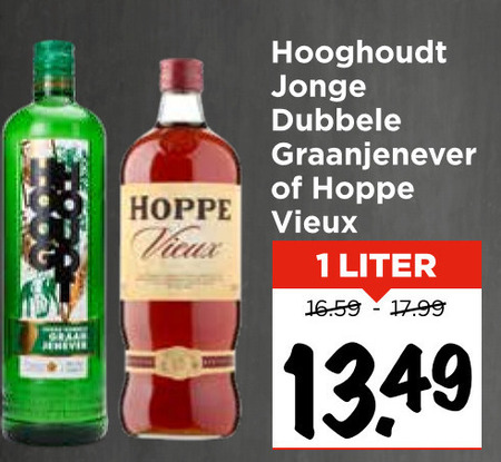 Hooghoudt   jenever, vieux folder aanbieding bij  Vomar - details