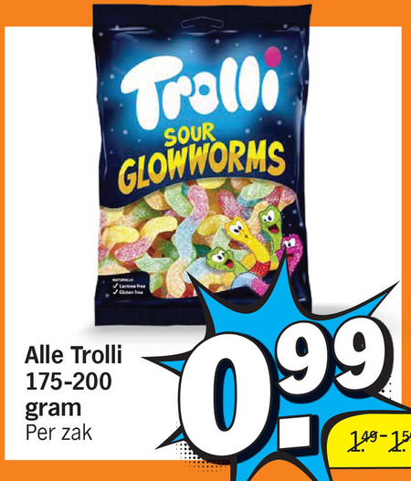 Trolli   snoep folder aanbieding bij  Albert Heijn - details