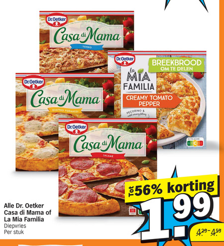 Dr Oetker   diepvriespizza folder aanbieding bij  Albert Heijn - details