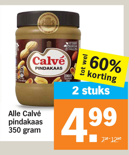 Calve   pindakaas folder aanbieding bij  Albert Heijn - details