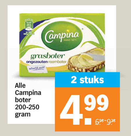 Campina   roomboter folder aanbieding bij  Albert Heijn - details