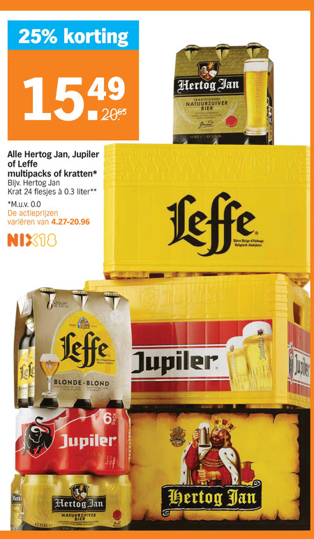 Leffe   krat bier, speciaalbier folder aanbieding bij  Albert Heijn - details