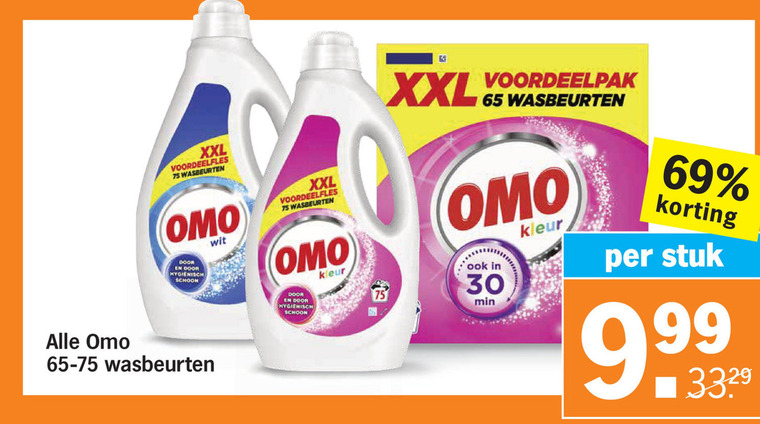 Omo   wasmiddel folder aanbieding bij  Albert Heijn - details