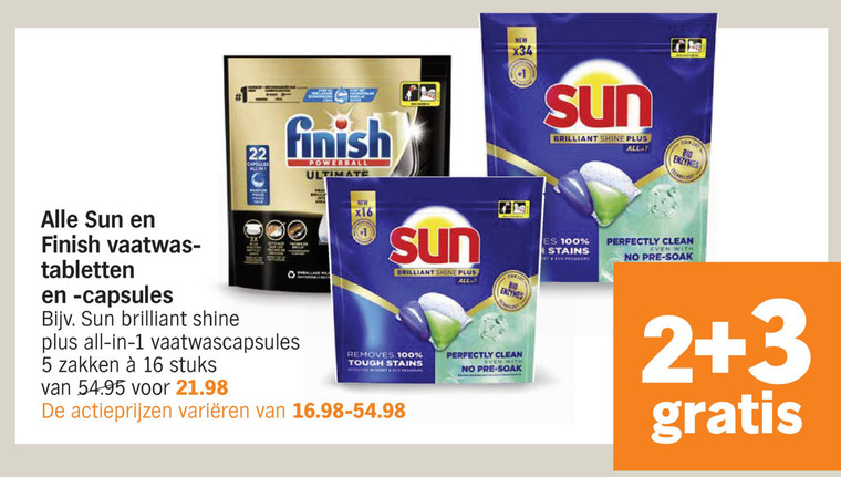 Sun   vaatwasmiddel folder aanbieding bij  Albert Heijn - details