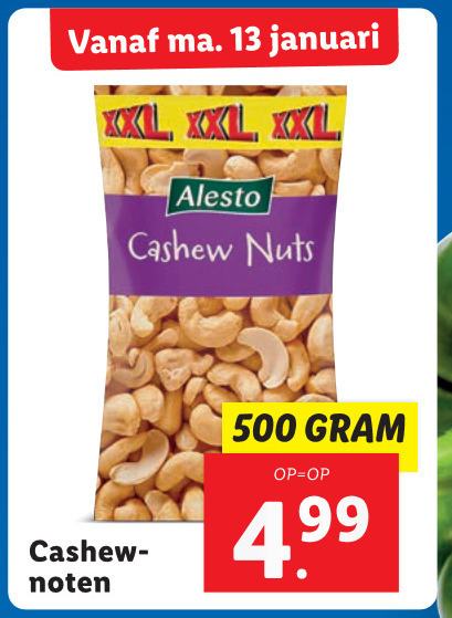 Alesto   cashewnoten folder aanbieding bij  Lidl - details