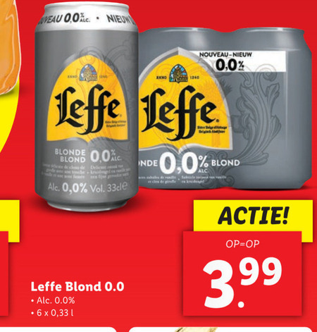 Leffe   alcoholvrij bier folder aanbieding bij  Lidl - details