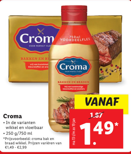 Croma   olie en vetten folder aanbieding bij  Lidl - details