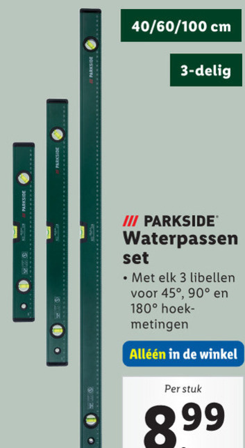 Parkside   waterpas folder aanbieding bij  Lidl - details