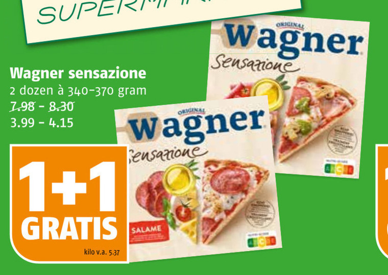 Wagner   diepvriespizza folder aanbieding bij  Poiesz - details