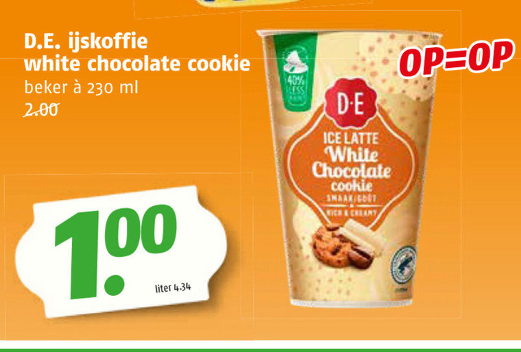 Douwe Egberts   ijskoffie folder aanbieding bij  Poiesz - details