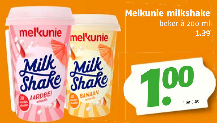 Melkunie   milkshake folder aanbieding bij  Poiesz - details