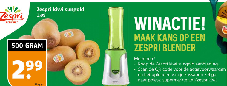 Zespri   kiwis folder aanbieding bij  Poiesz - details