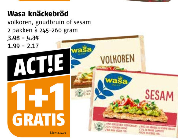 Wasa   knackebrod folder aanbieding bij  Poiesz - details