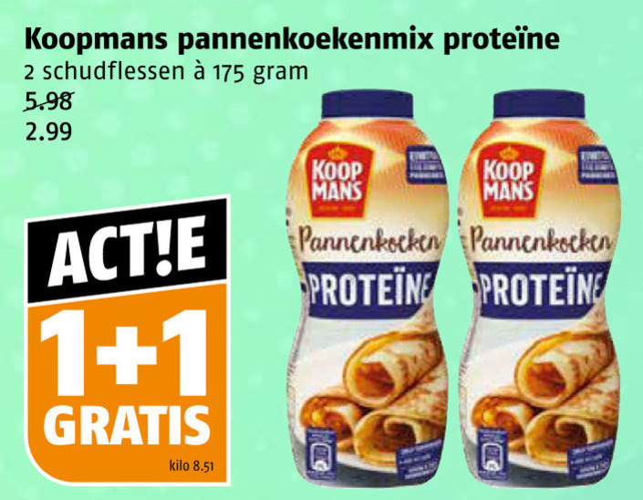 Koopmans   pannenkoekenmix folder aanbieding bij  Poiesz - details