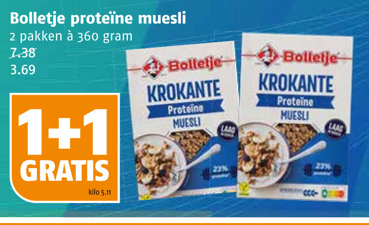 Bolletje   muesli folder aanbieding bij  Poiesz - details