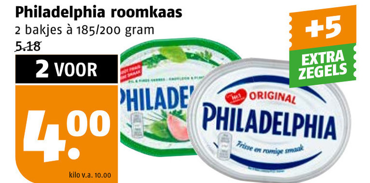 Philadelphia   roomkaas folder aanbieding bij  Poiesz - details