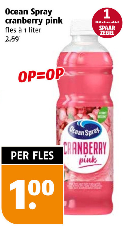 Ocean Spray   fruitdrank folder aanbieding bij  Poiesz - details