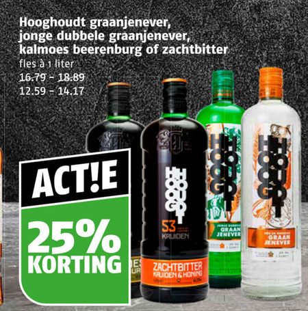 Hooghoudt   jenever, kruidenbitter folder aanbieding bij  Poiesz - details