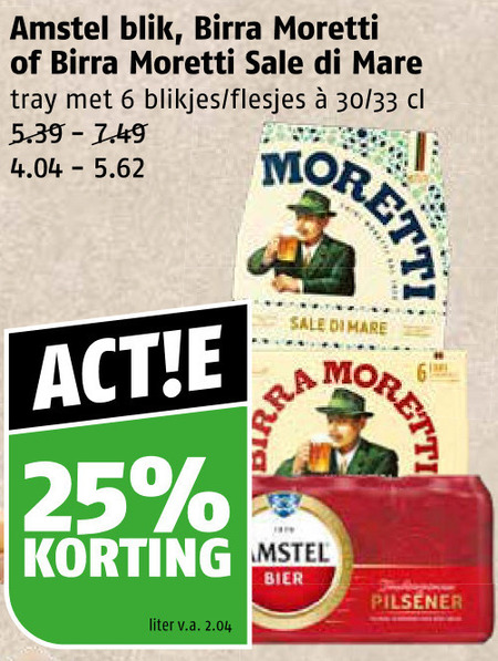 Amstel   blikje bier folder aanbieding bij  Poiesz - details