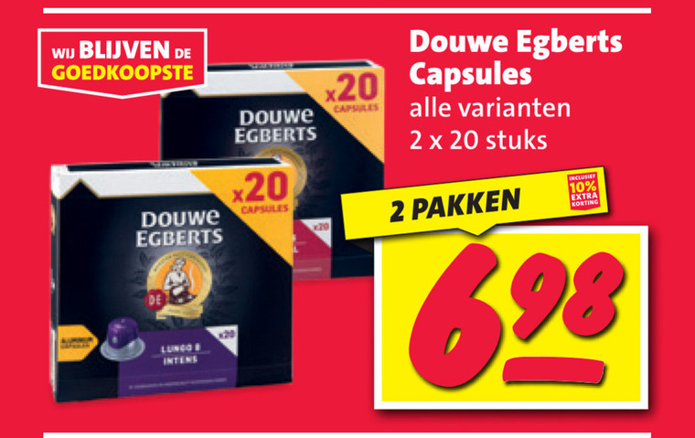 Douwe Egberts   koffiecups folder aanbieding bij  Nettorama - details