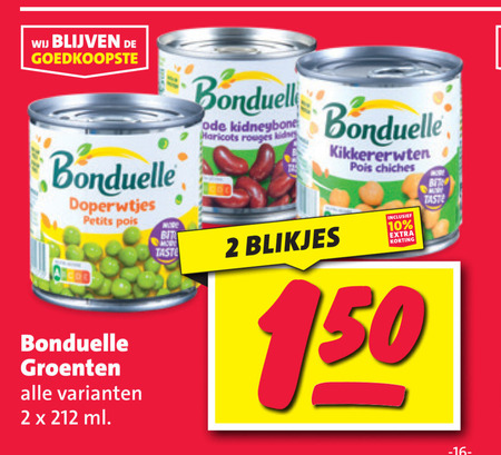 Bonduelle   groenteconserven folder aanbieding bij  Nettorama - details