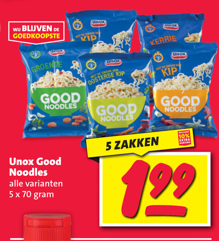 Unox   noodles folder aanbieding bij  Nettorama - details