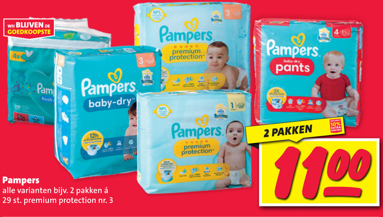 Pampers   luierbroekjes, luiers folder aanbieding bij  Nettorama - details