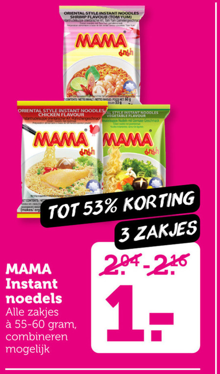 Mama noodles   noodles folder aanbieding bij  Coop - details