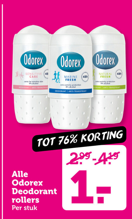 Odorex   deodorant folder aanbieding bij  Coop - details