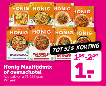 Honig   maaltijdmix folder aanbieding bij  Coop - details