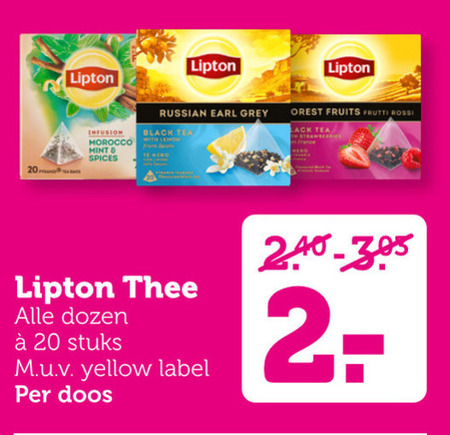 Lipton   thee folder aanbieding bij  Coop - details