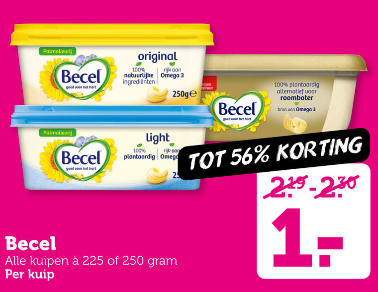 Becel   margarine folder aanbieding bij  Coop - details