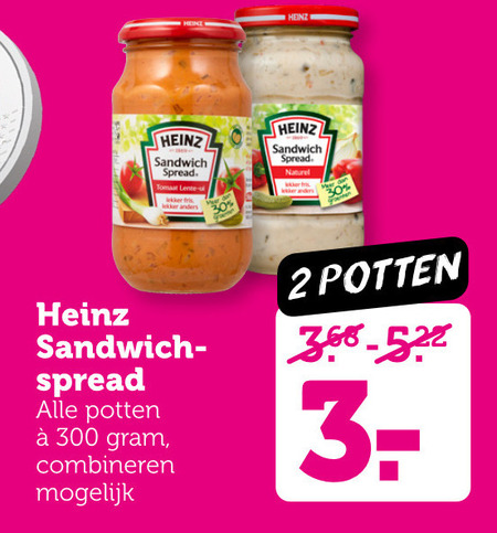 Heinz   sandwich spread folder aanbieding bij  Coop - details