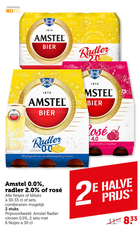 Amstel   radler bier folder aanbieding bij  Coop - details