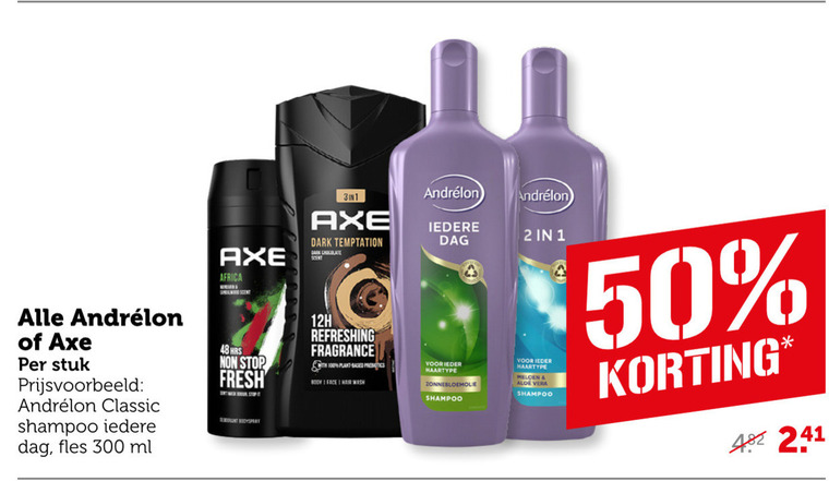 Axe   shampoo, douchegel folder aanbieding bij  Coop - details