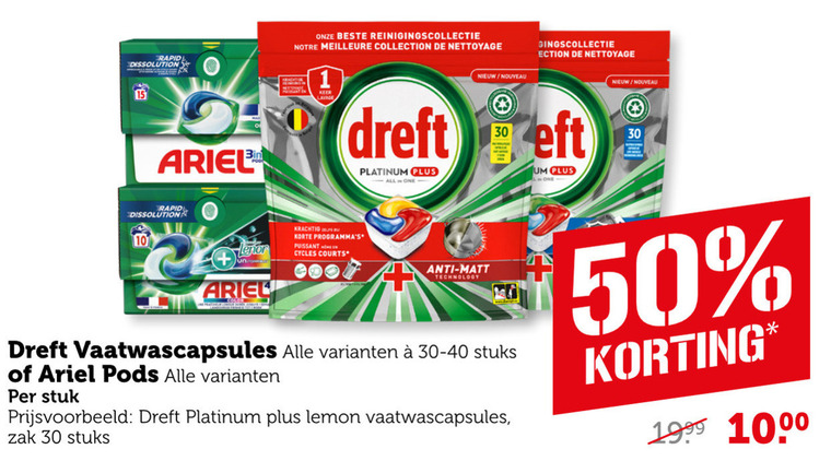 Dreft   wasmiddel, vaatwasmiddel folder aanbieding bij  Coop - details