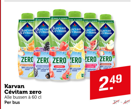 Karvan Cevitam   limonadesiroop folder aanbieding bij  Coop - details